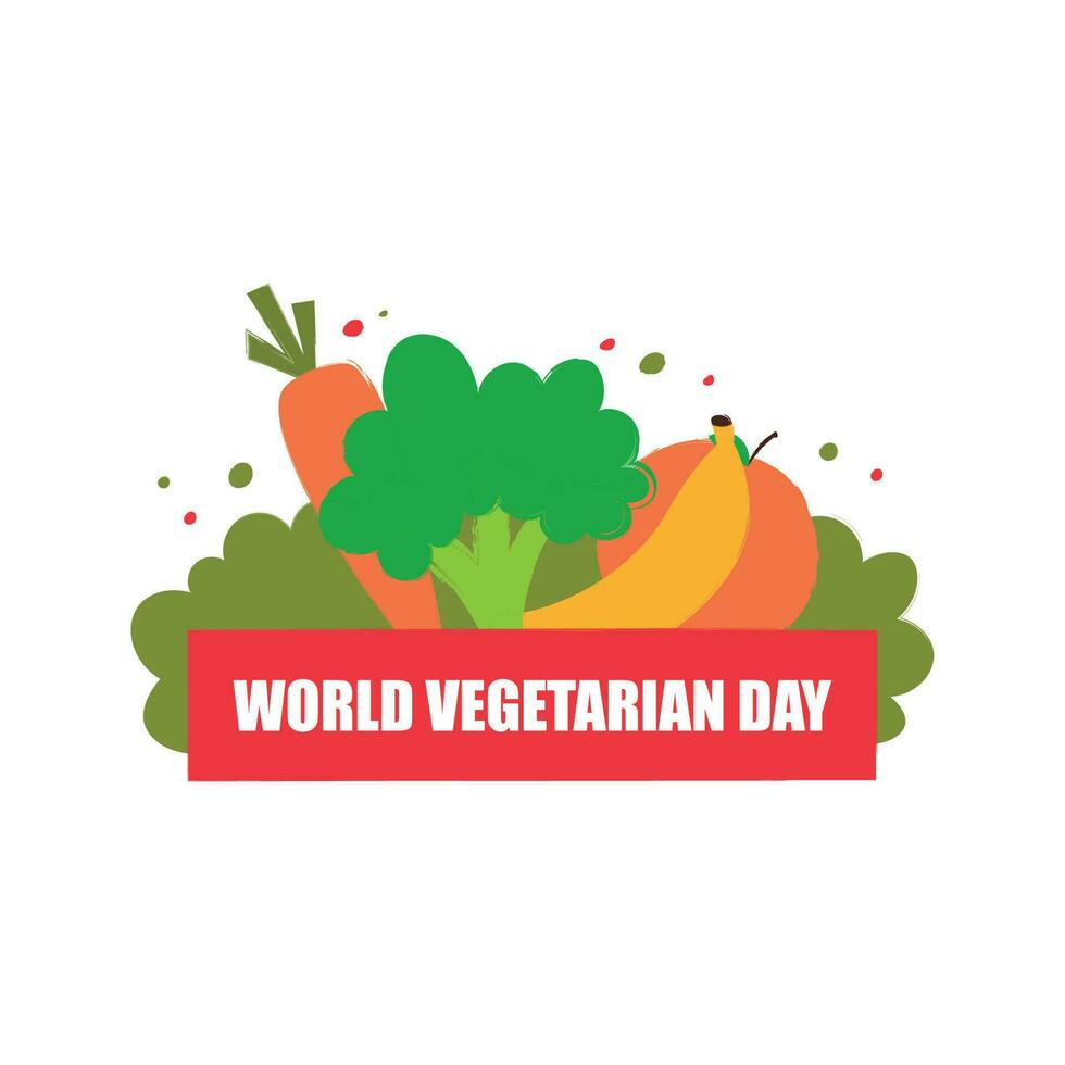 Fondo del día mundial del vegetariano. vector