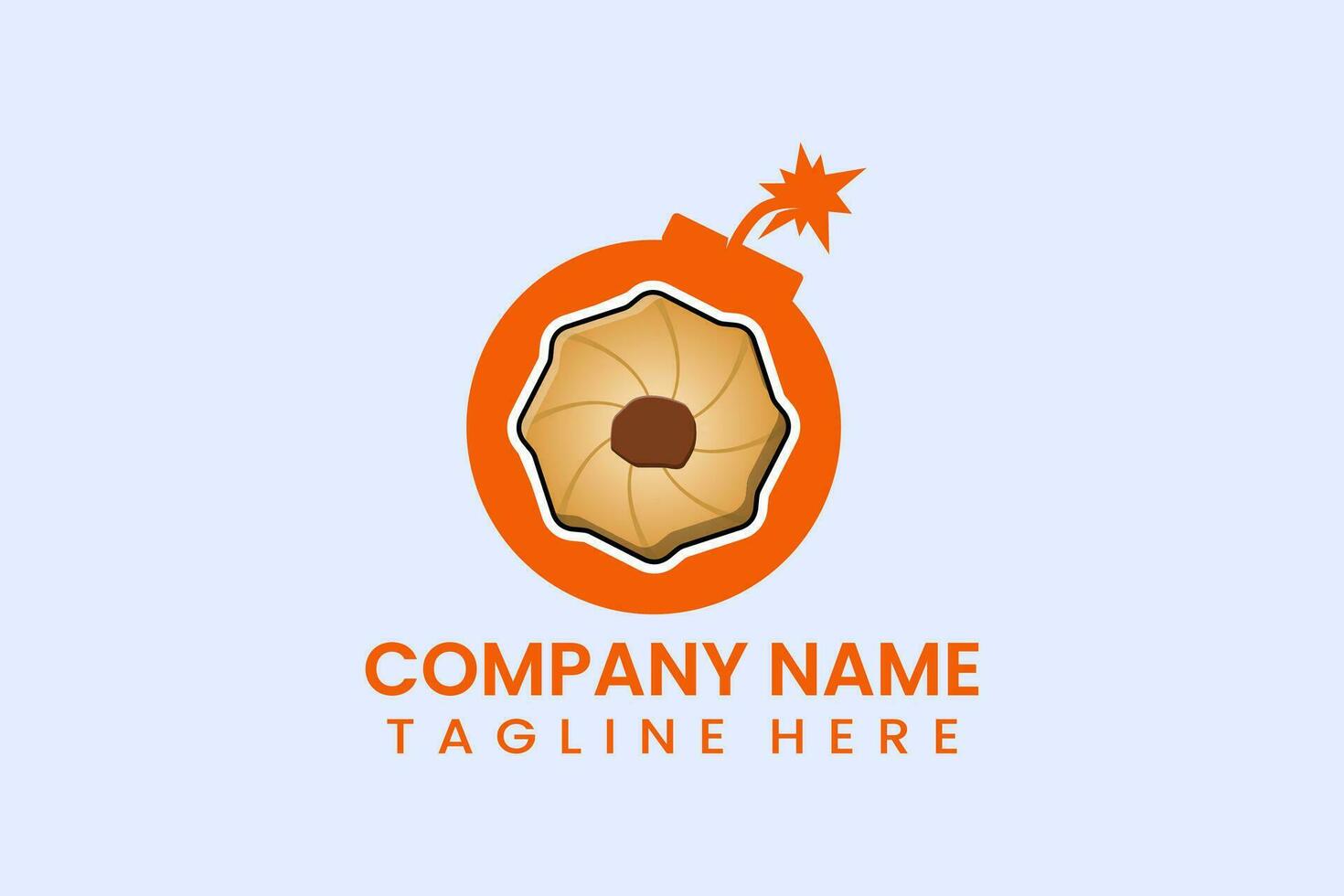 bomb Cookies biscuit logo template illustration vector