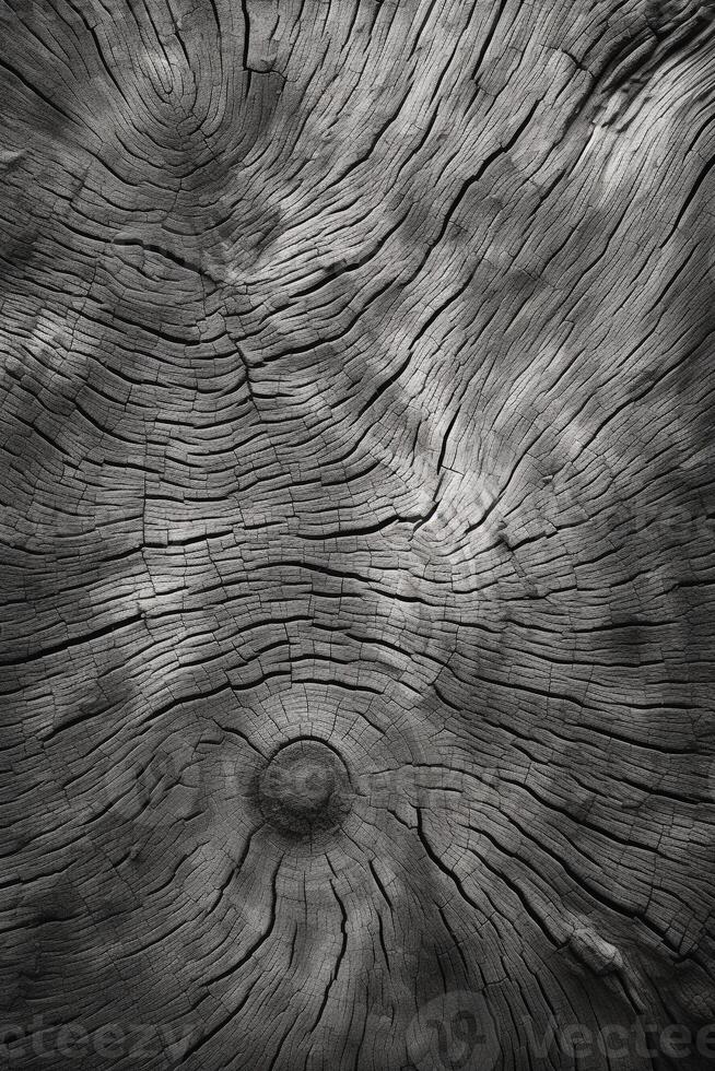 Detailed Texture of Tree Bark in Monochrome with an Organic Feel, Ideal for Environmental Campaigns AI Generative photo