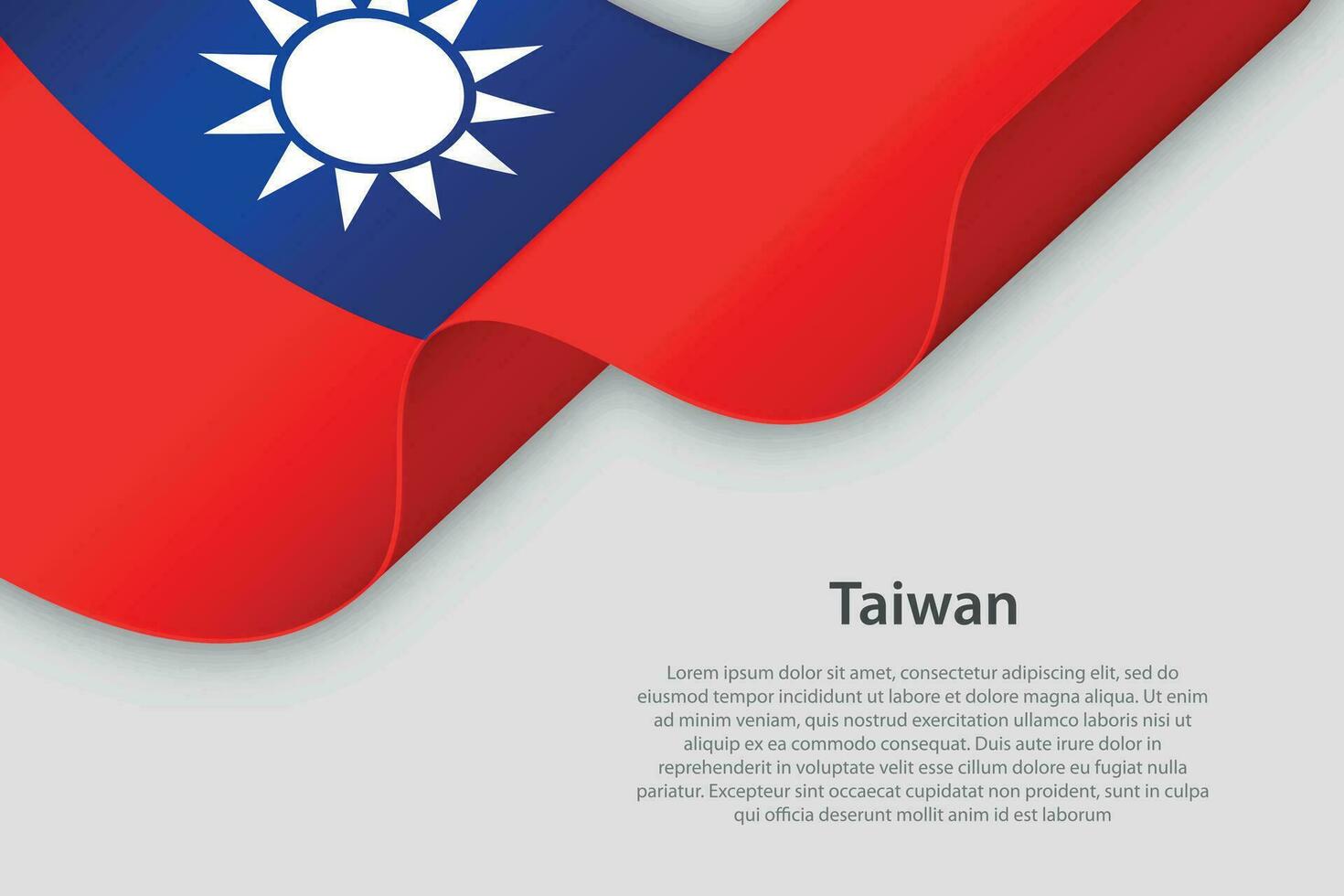 3d cinta con nacional bandera Taiwán aislado en blanco antecedentes vector