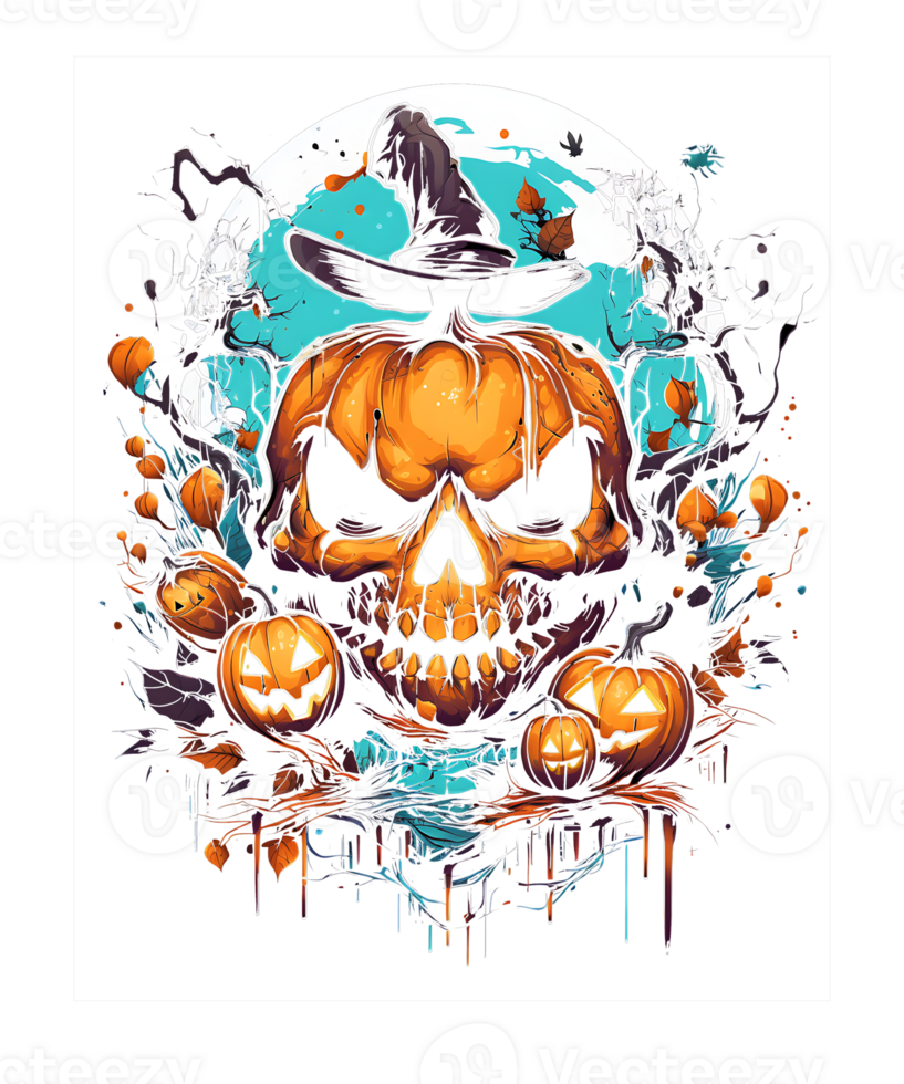 Halloween Sublimation Pumpkin Png Background. Use for T-shirts, mugs, stickers, Cards, etc.