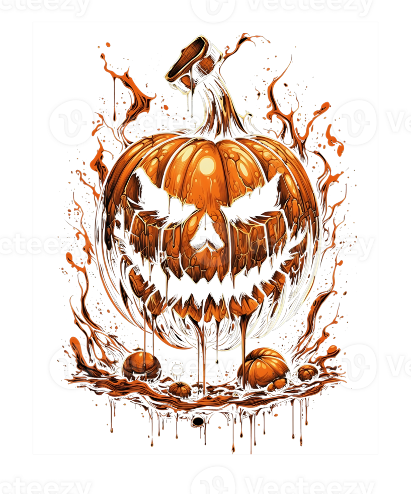 halloween sublimatie pompoen PNG achtergrond. gebruik voor t-shirts, mokken, stickers, kaarten, enz.