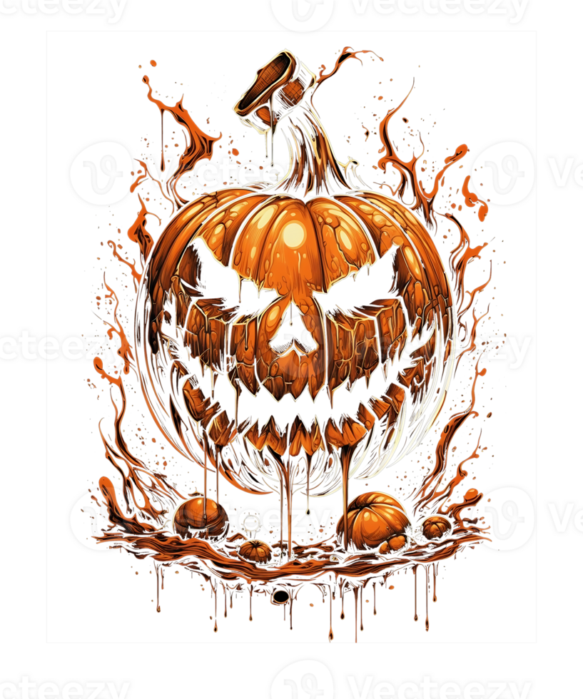 Halloween Sublimation Pumpkin Png Background. Use for T-shirts, mugs