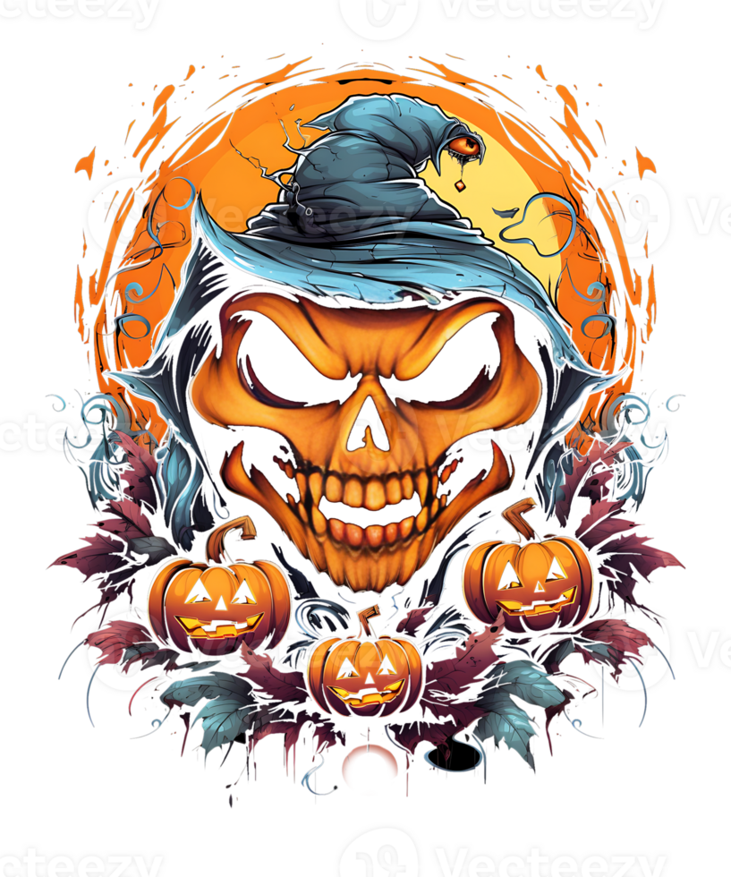 Víspera de Todos los Santos sublimación calabaza png antecedentes. utilizar para camisetas, tazas, pegatinas, tarjetas, etc.