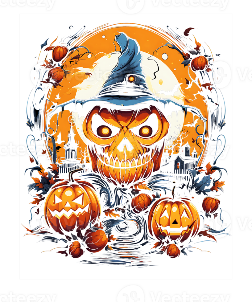 Halloween Sublimation Pumpkin Png Background. Use for T-shirts, mugs