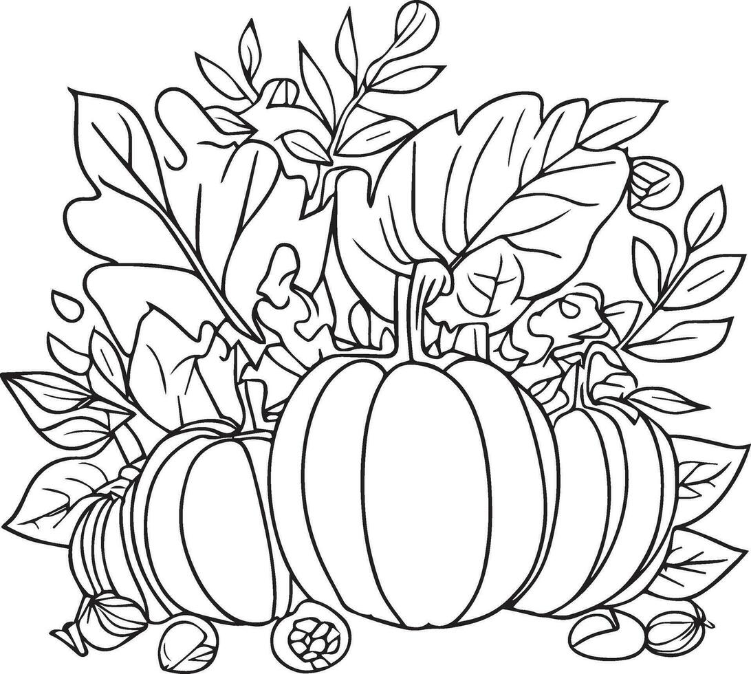 imprimible cosecha festival colorante páginas, otoño temática colorante páginas, jardín de infancia otoño colorante páginas, otoño colorante paginas para adultos, calabaza colorante paginas vector