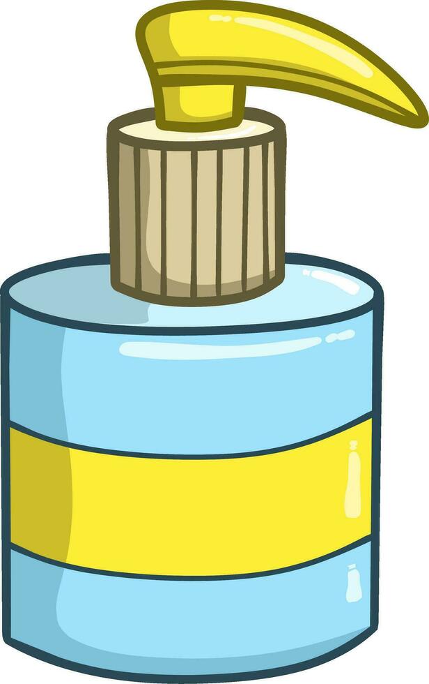 illustration of spray bottle in cartoon vector