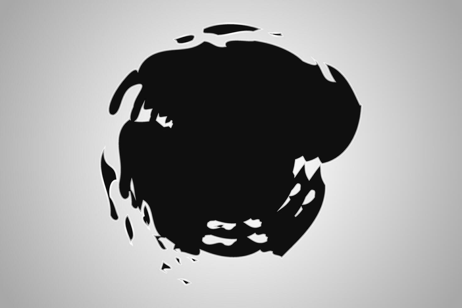Vector abstract black ink splash banner vibrant brush strokes round sale banner modern blank web banner