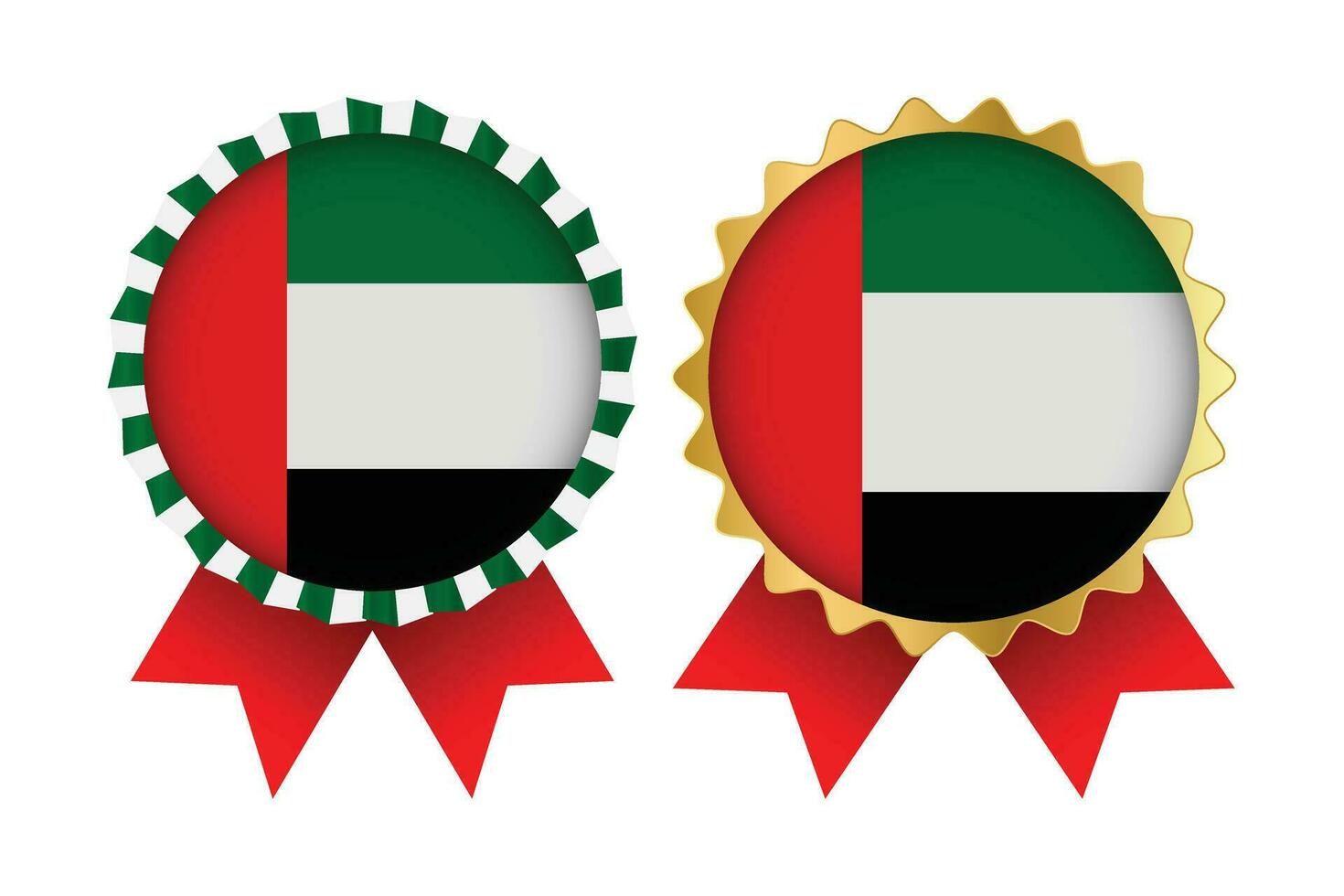 Vector Medal Set Designs of United Arab Emirates UAE Template