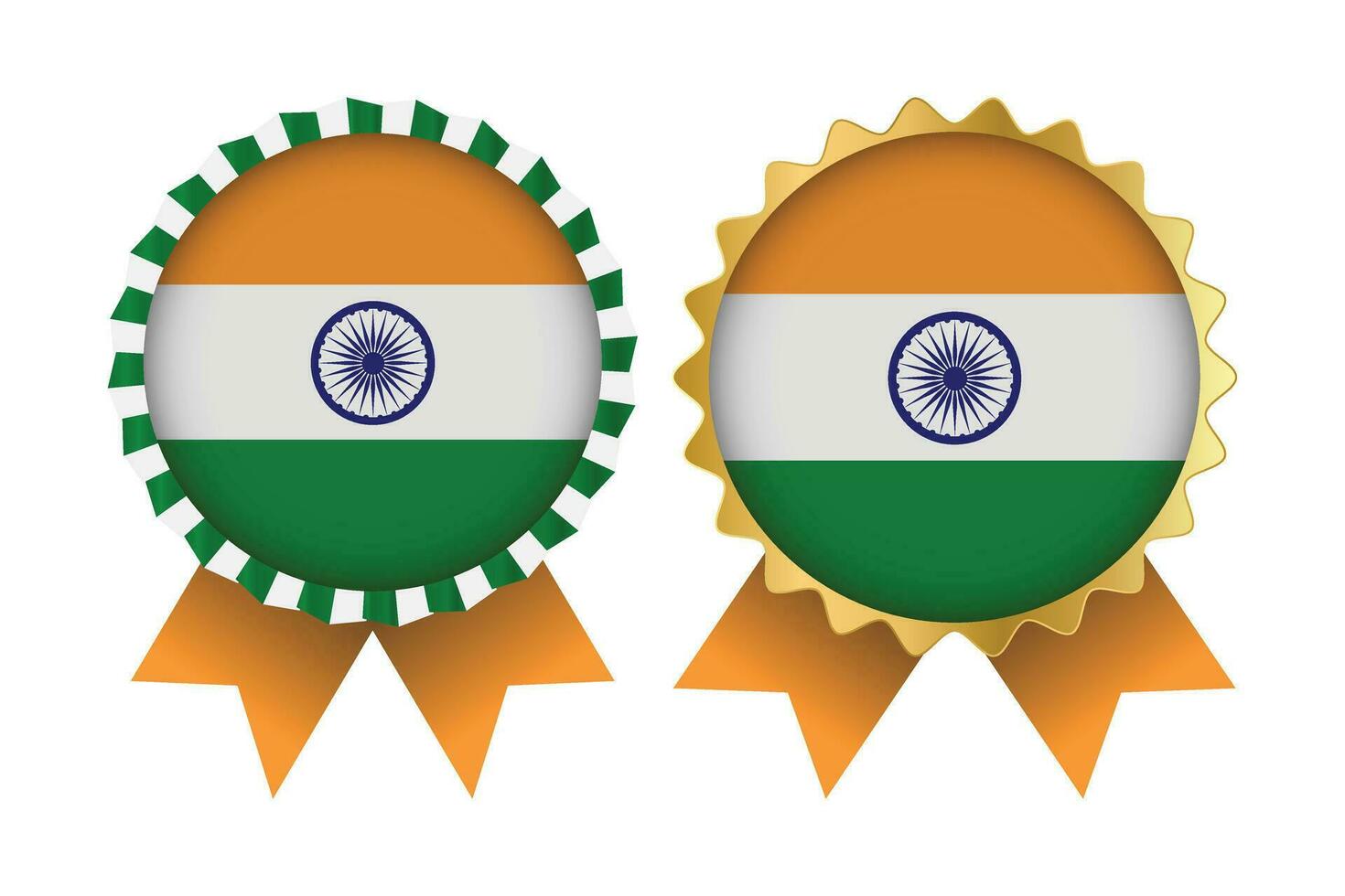 vector medalla conjunto diseños de India modelo