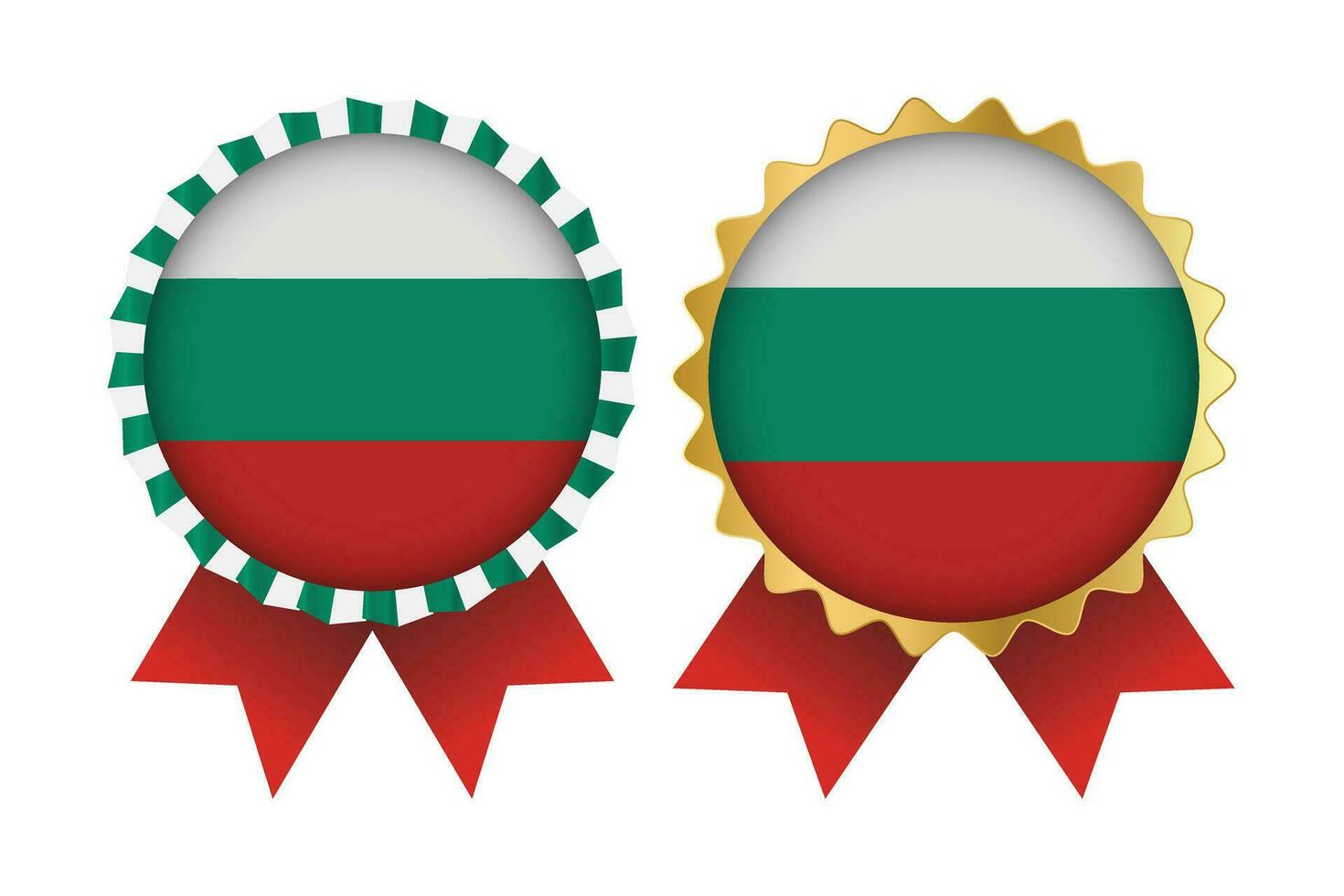 Vector Medal Set Designs of Bulgaria Template