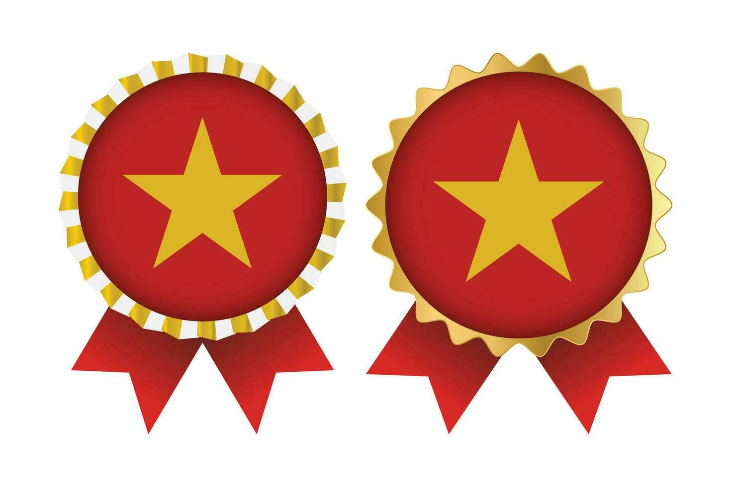 Vector Medal Set Designs of Vietnam Template