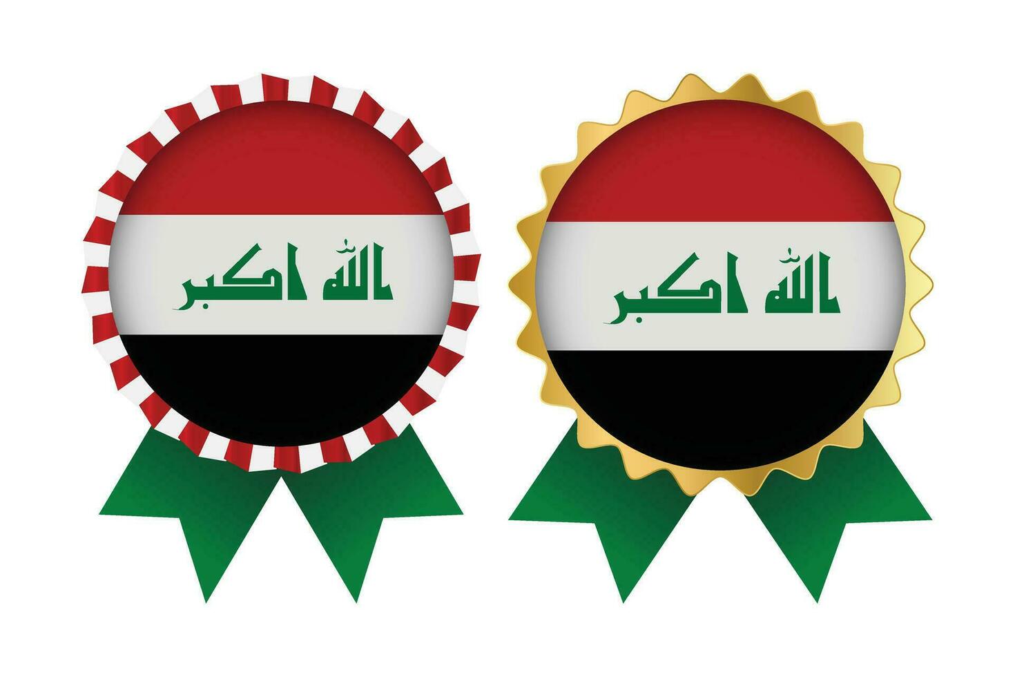 Vector Medal Set Designs of Iraq Template