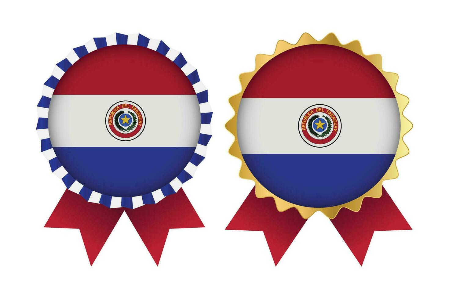 Vector Medal Set Designs of Paraguay Template