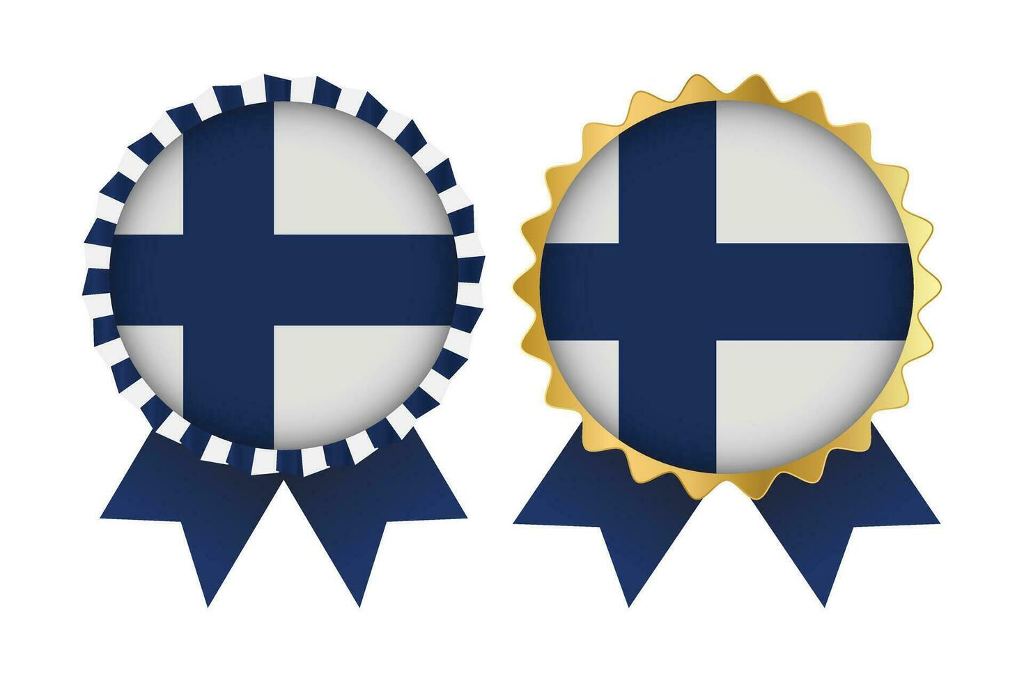 vector medalla conjunto diseños de Finlandia modelo