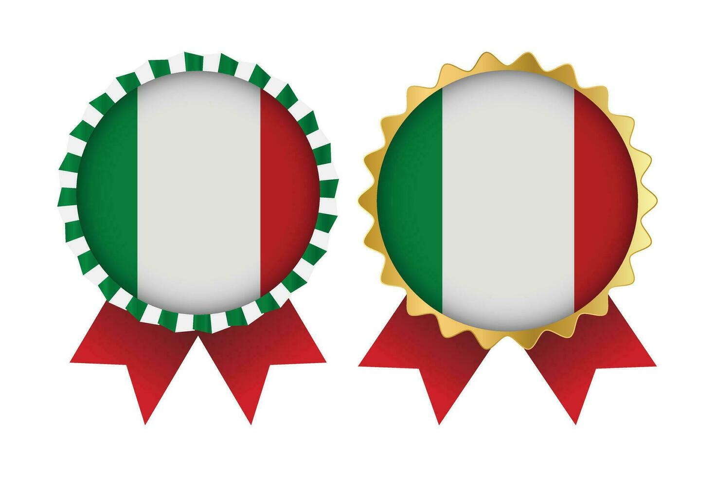 vector medalla conjunto diseños de Italia modelo