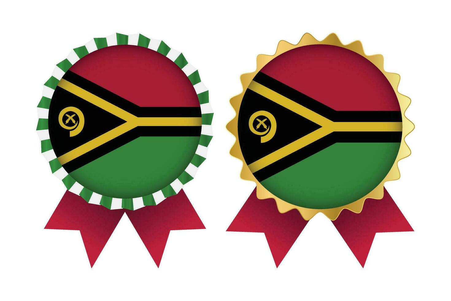 vector medalla conjunto diseños de vanuatu modelo