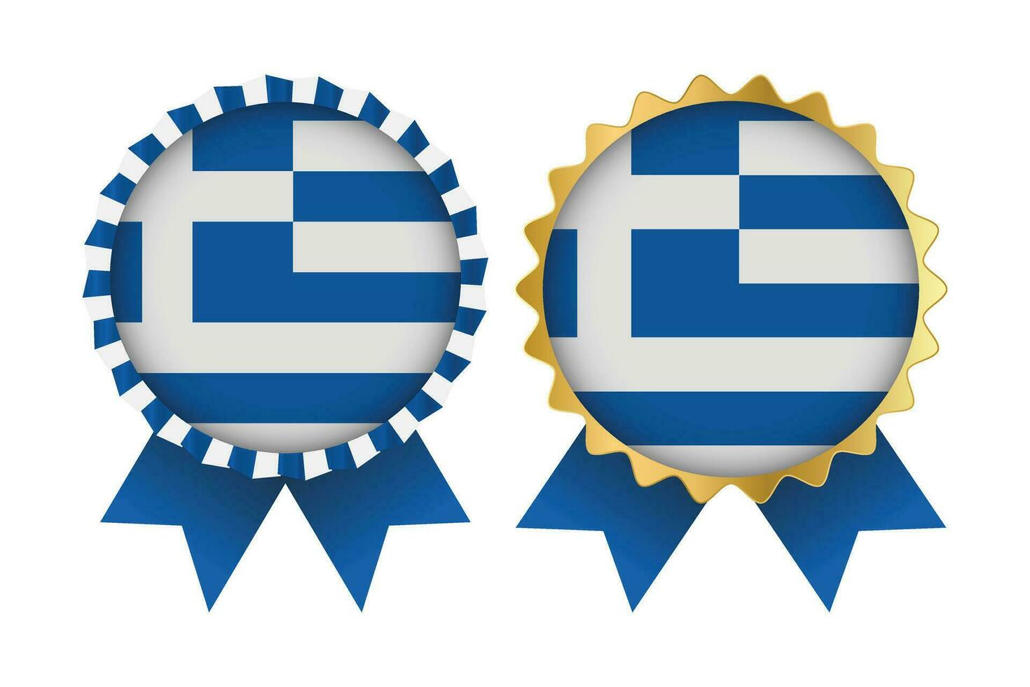 vector medalla conjunto diseños de Grecia modelo