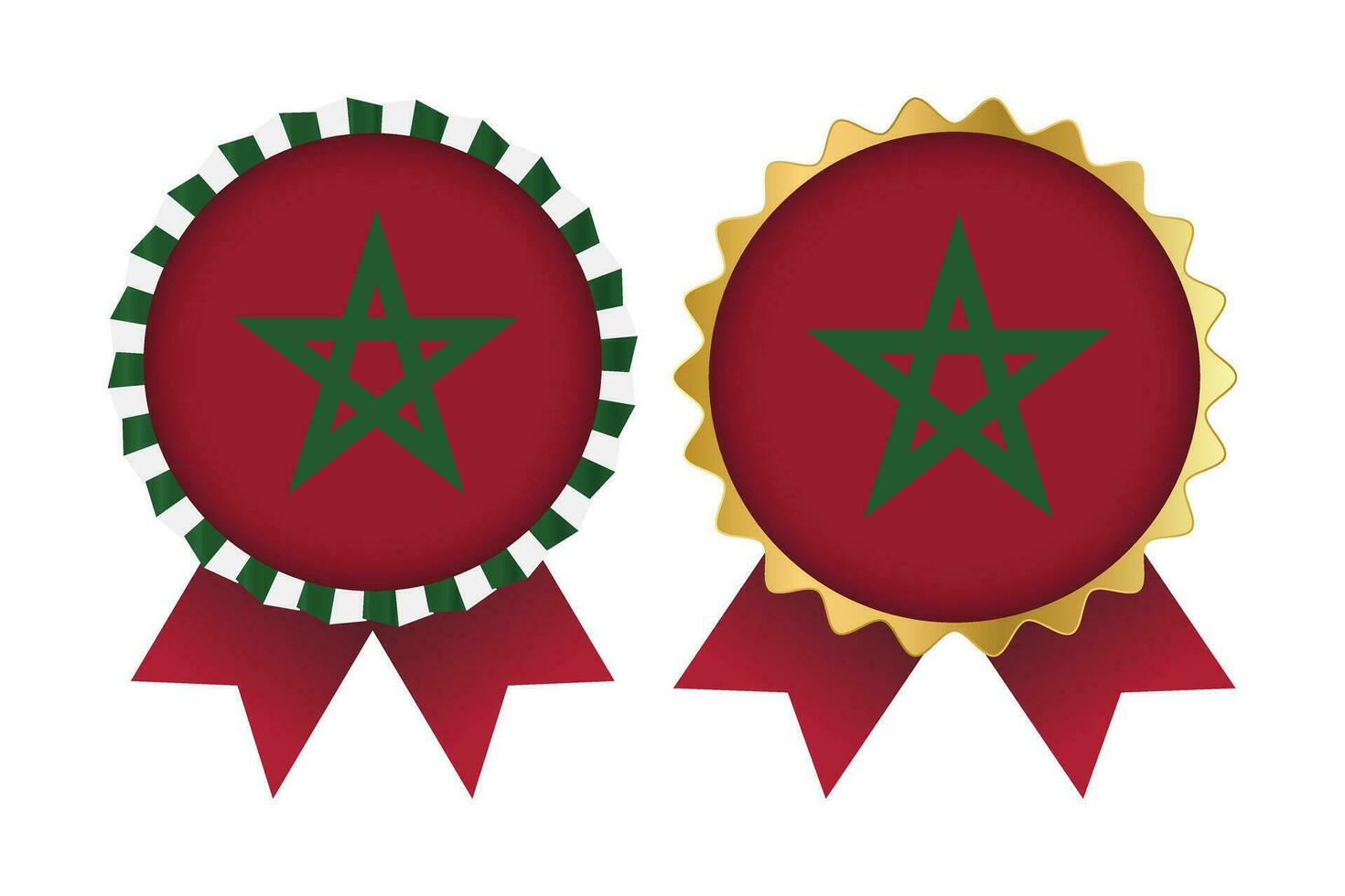 vector medalla conjunto diseños de Marruecos modelo