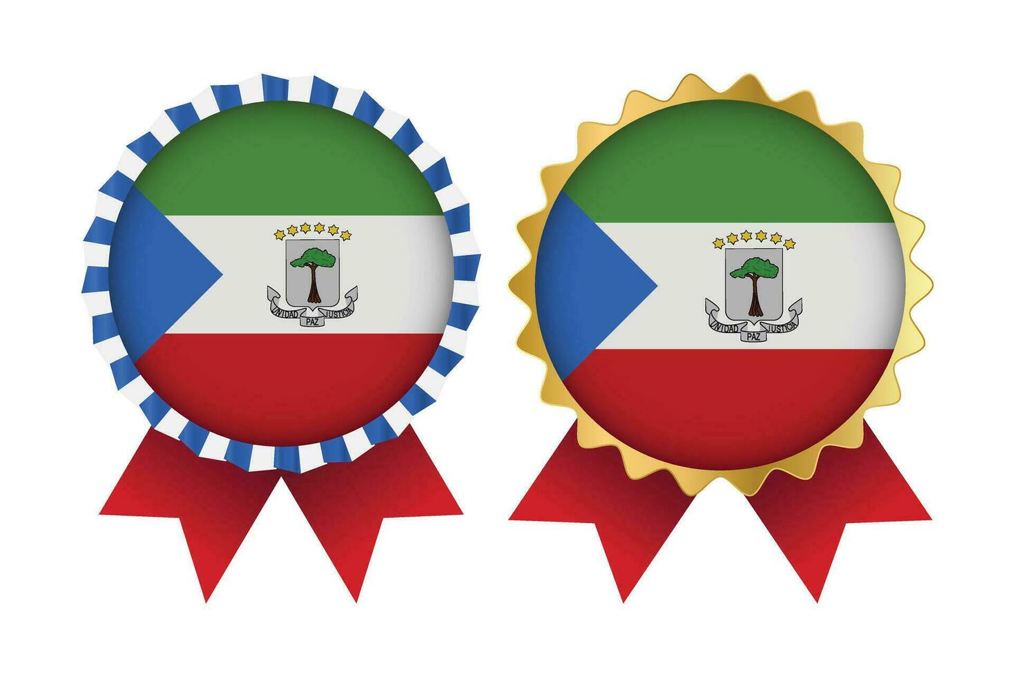 Vector Medal Set Designs of Equatorial Guinea Template