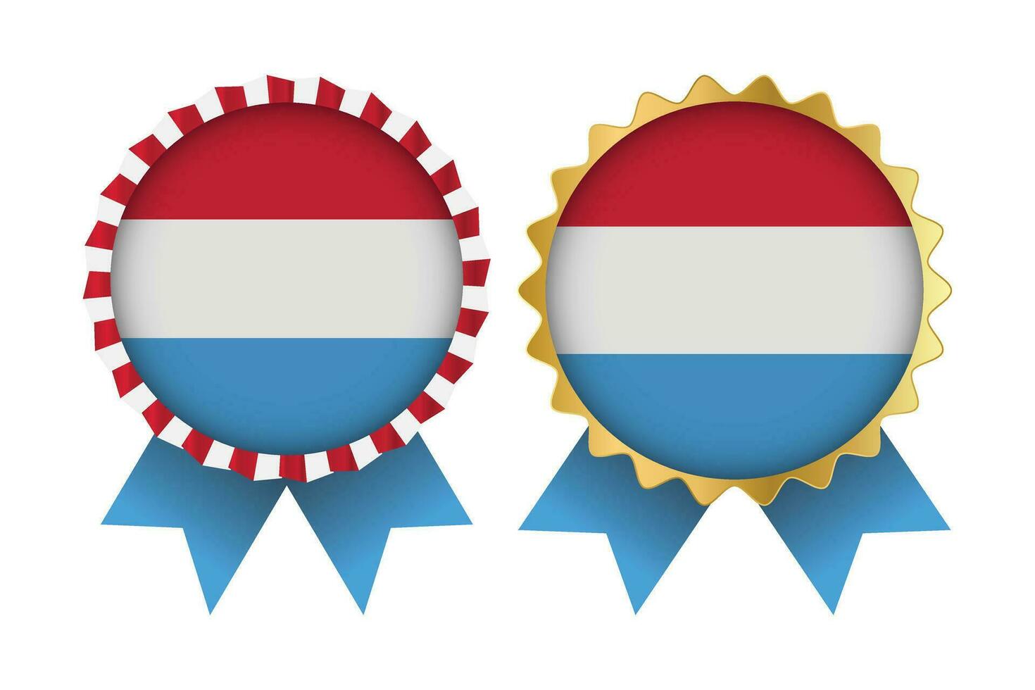 Vector Medal Set Designs of Luxembourg Template