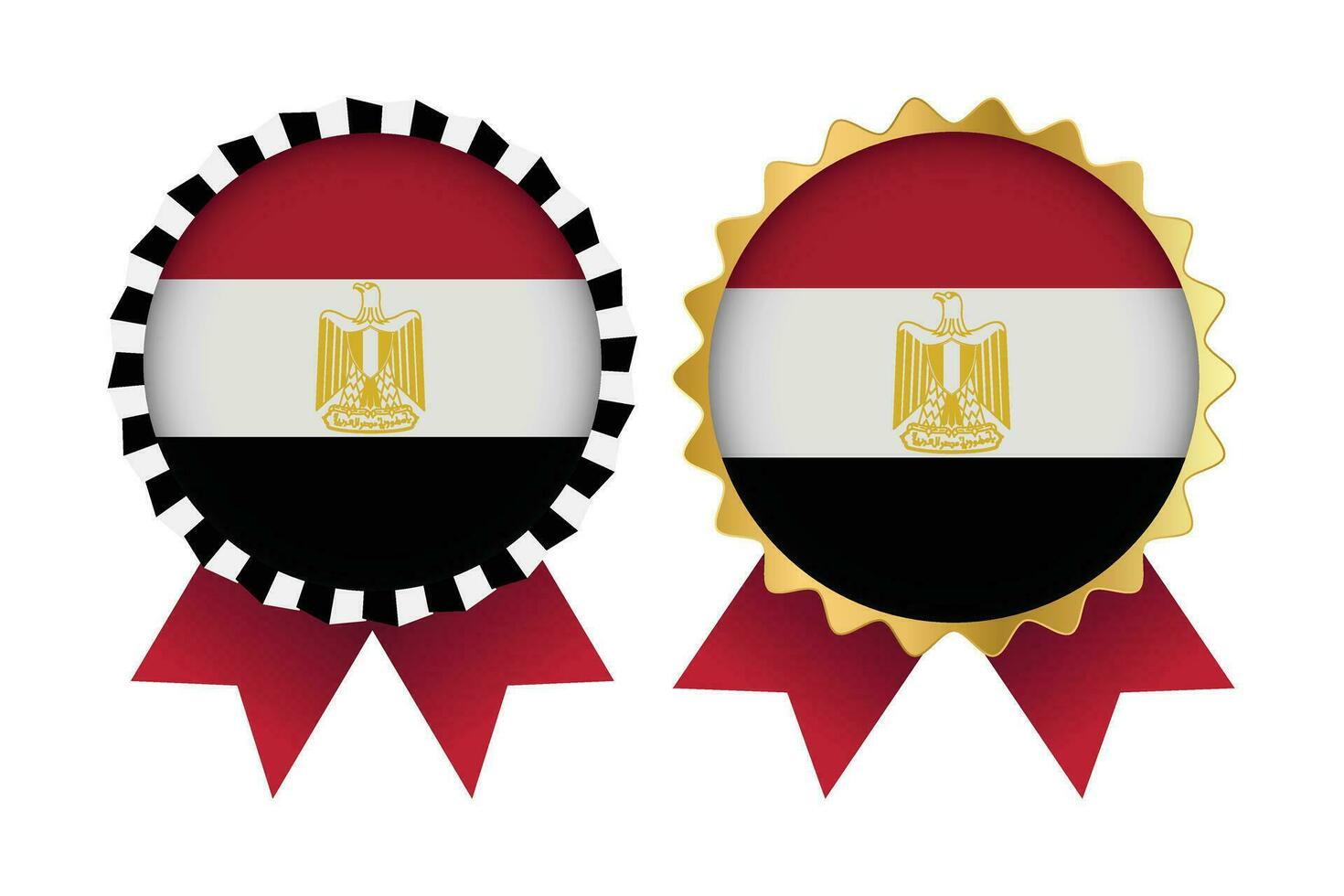 vector medalla conjunto diseños de Egipto modelo