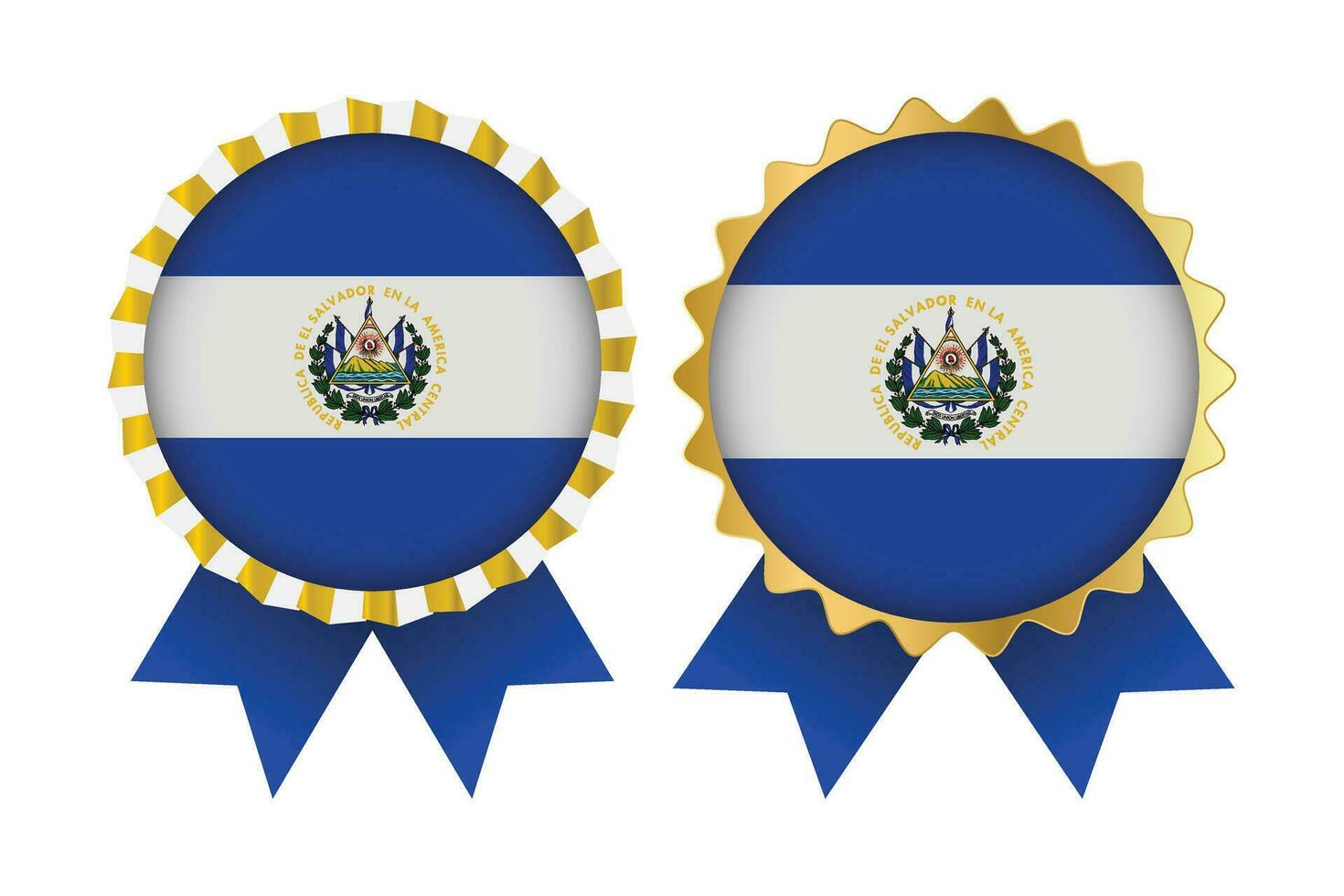 Vector Medal Set Designs of El Salvador Template
