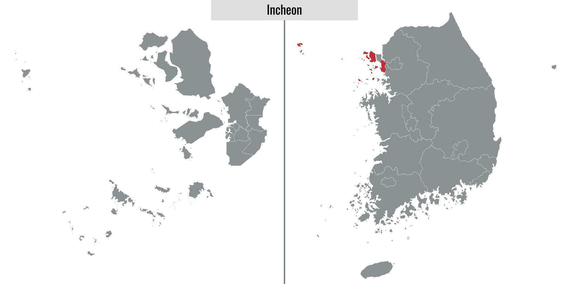 map state of South Korea vector