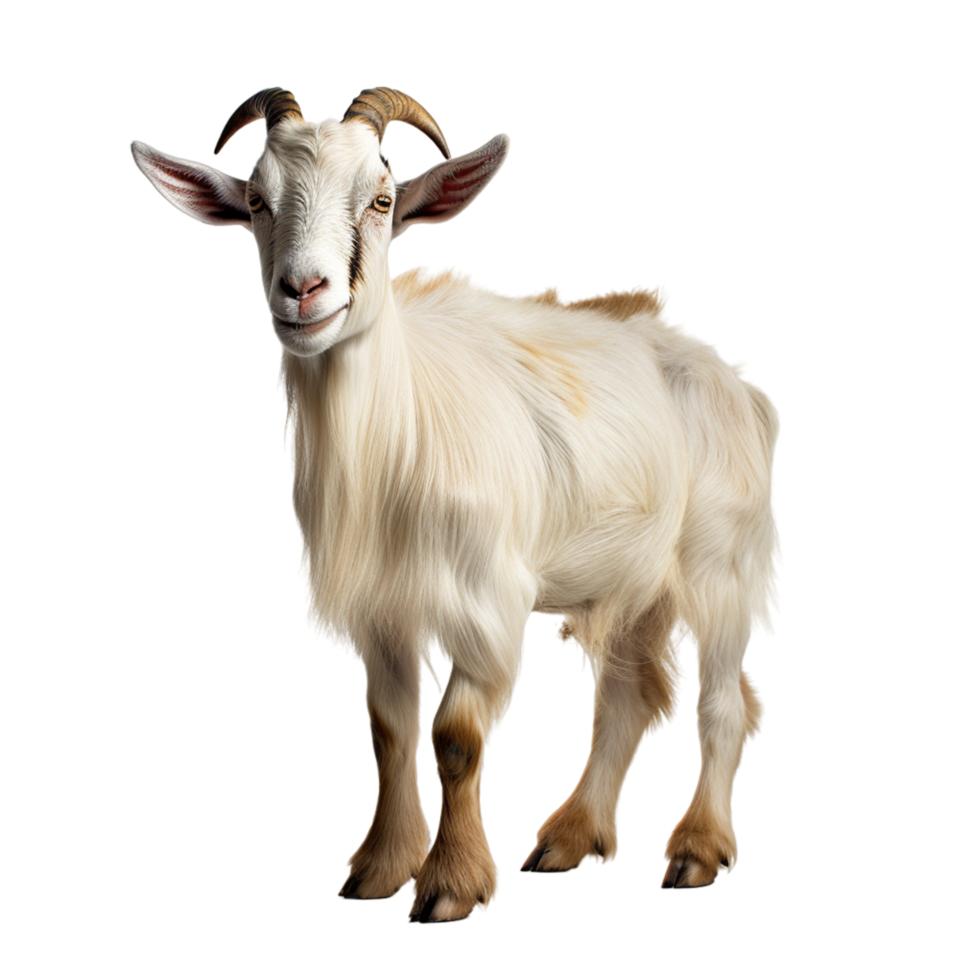 wild mountain white goat ai generative png