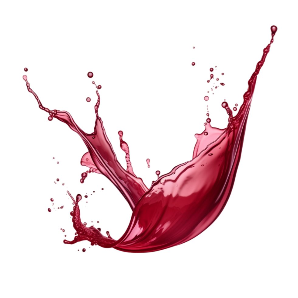 realistisch Spritzen von Wein oder rot Saft ai generativ png