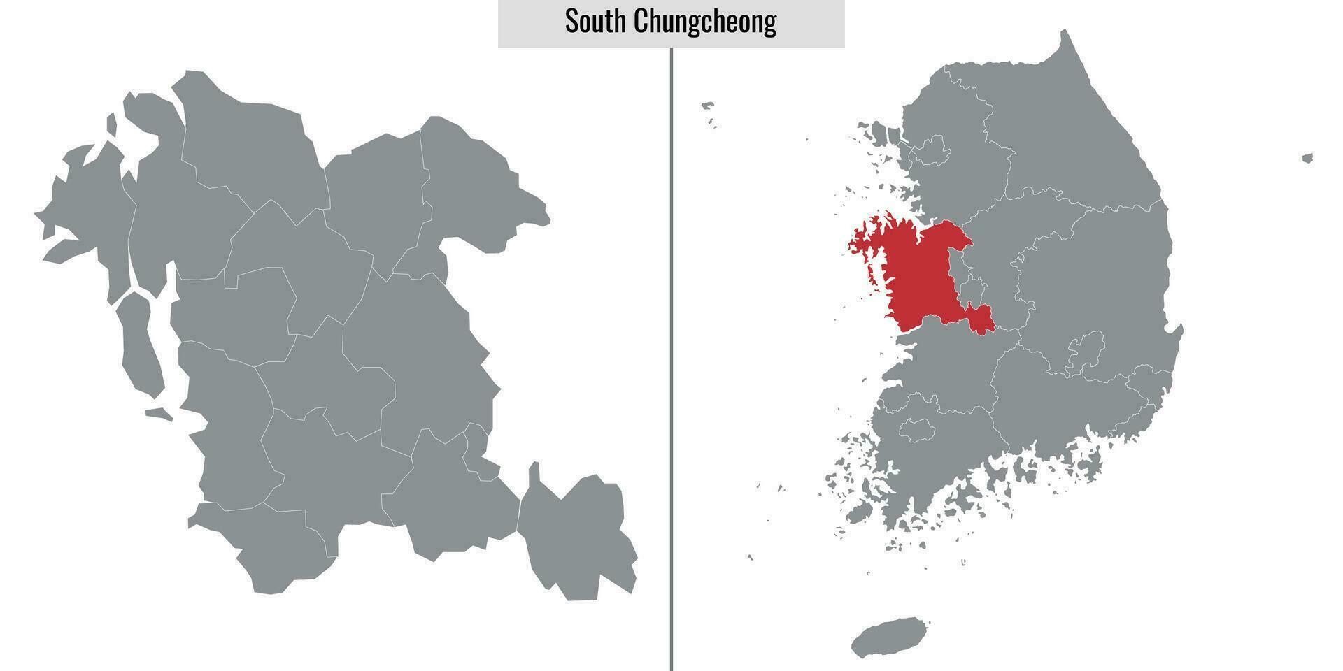 map state of South Korea vector