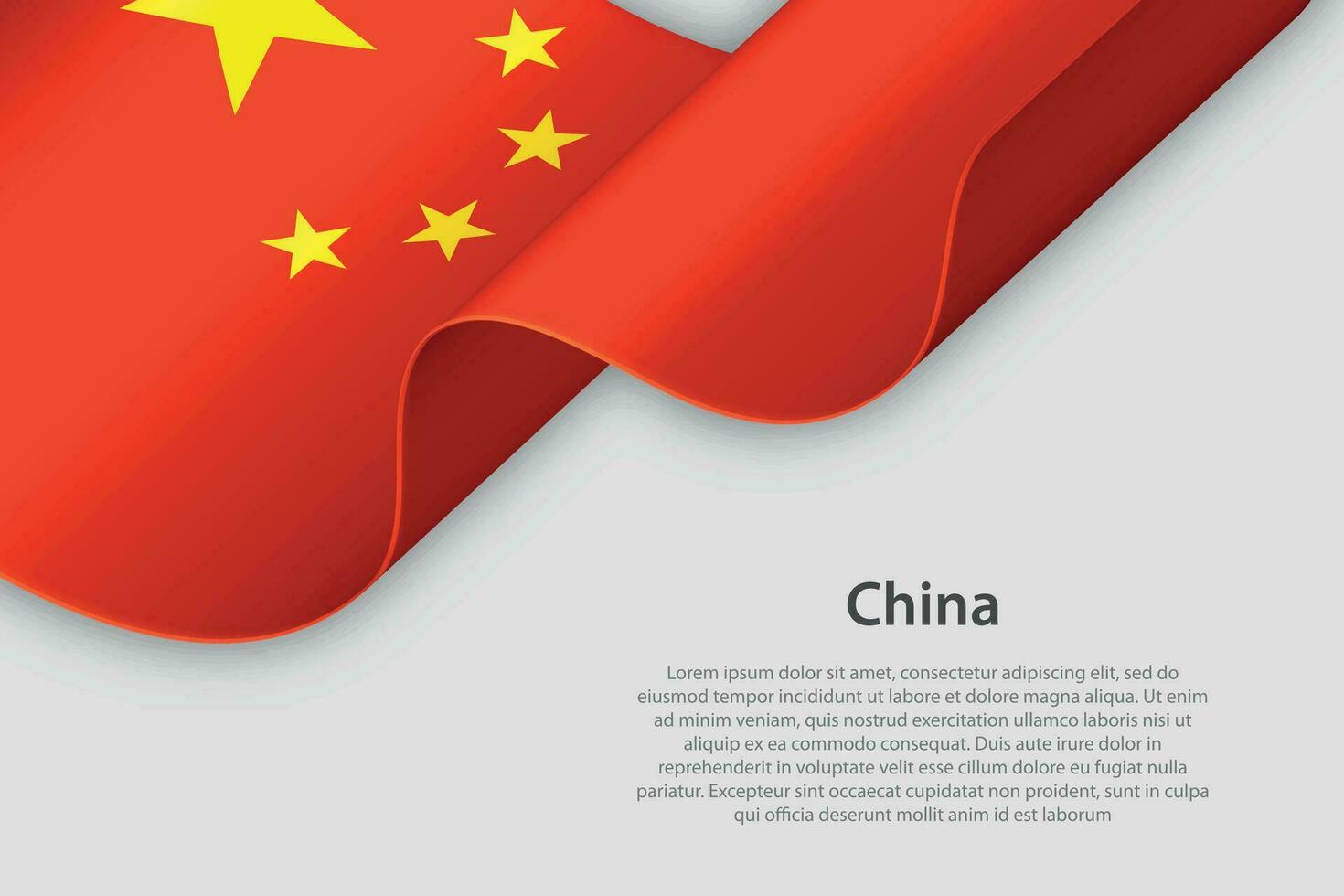3d cinta con nacional bandera China aislado en blanco antecedentes vector