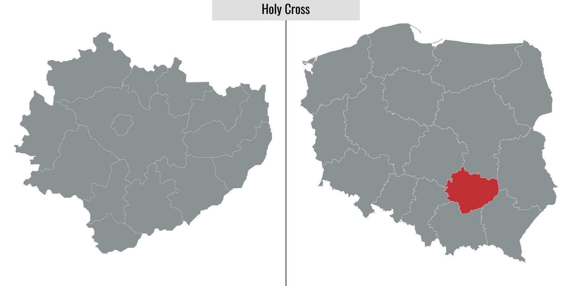 mapa provincia de Polonia vector