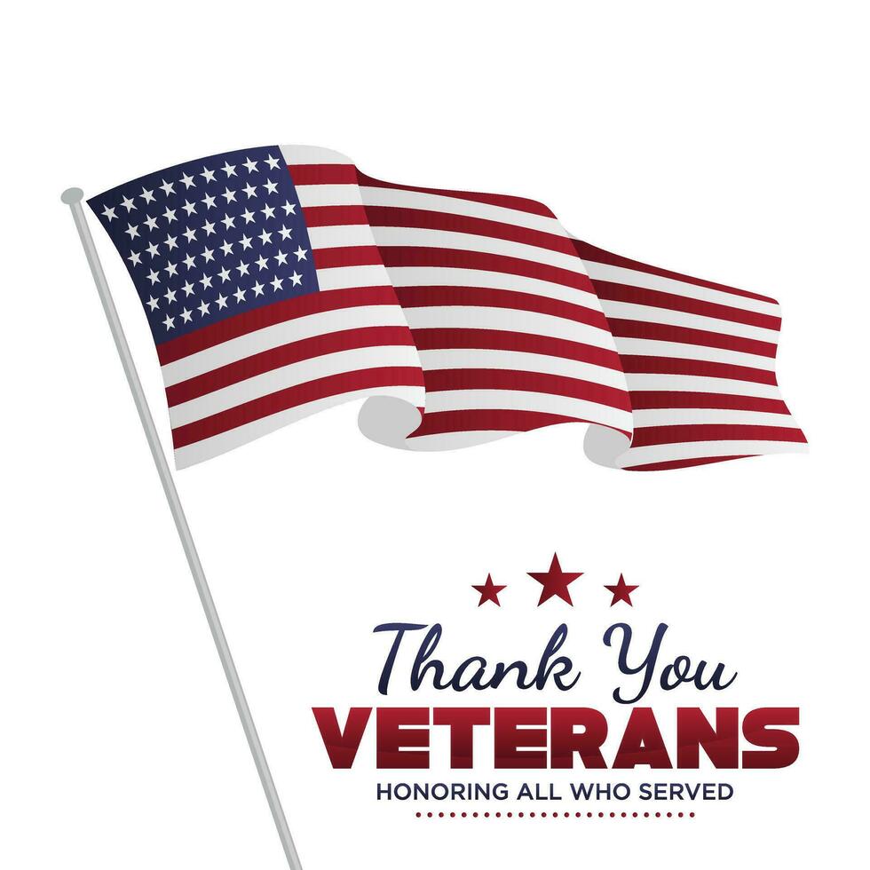 Template vector United States flag for Veterans Day
