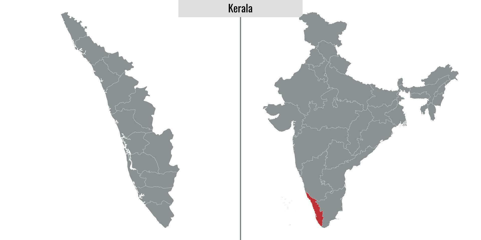 mapa estado de India vector