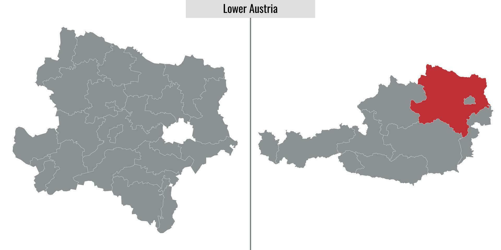 mapa estado de austria vector