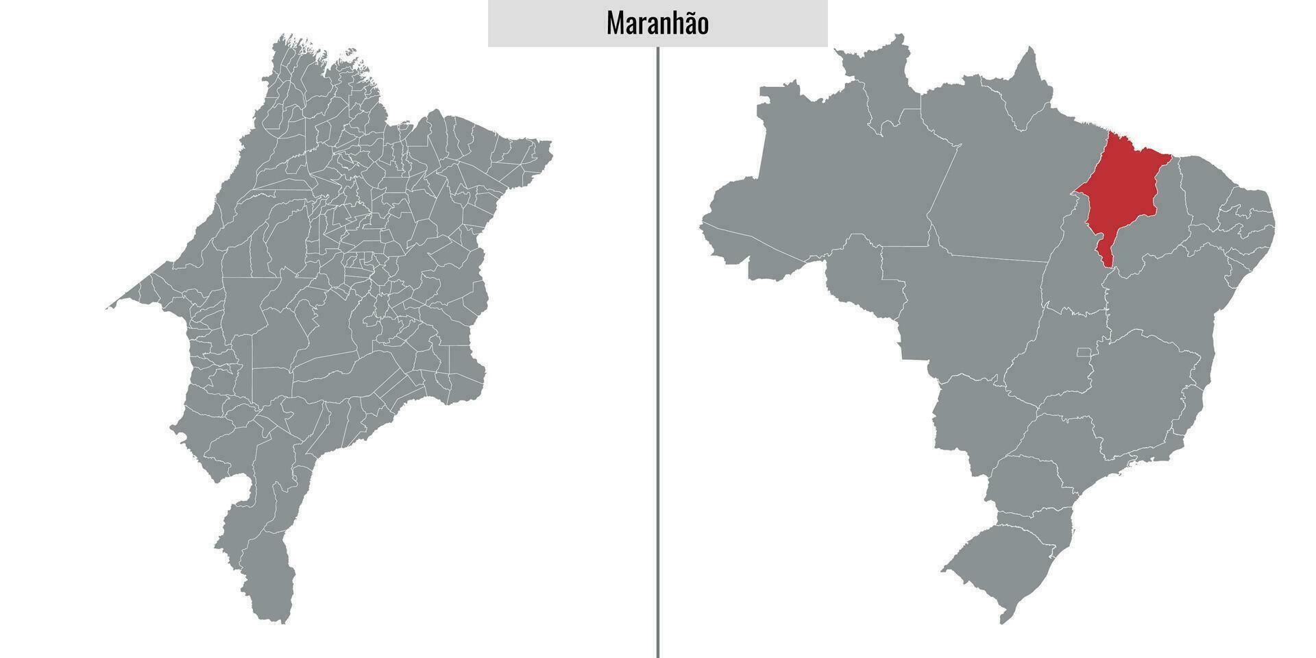 mapa estado de Brasil vector