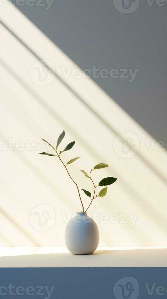 The essence of minimalism illuminated by natural light highlighting the power of simplicity and negative space AI Generative photo