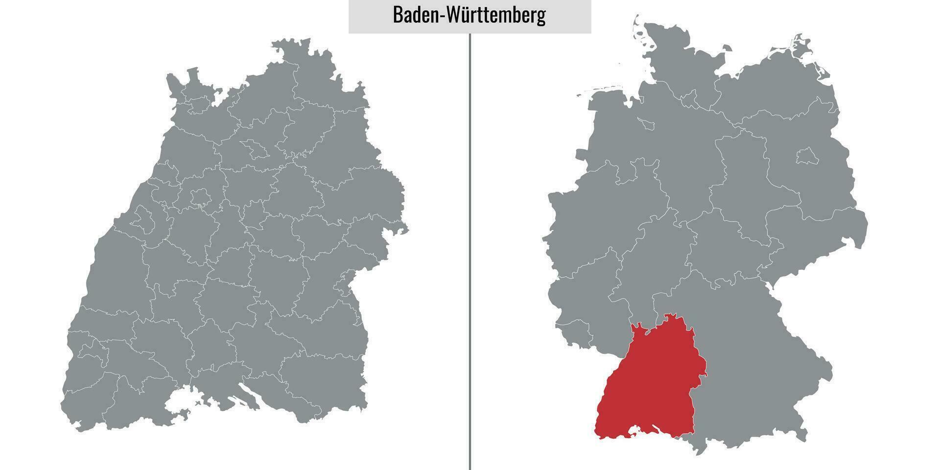 mapa estado de Alemania vector