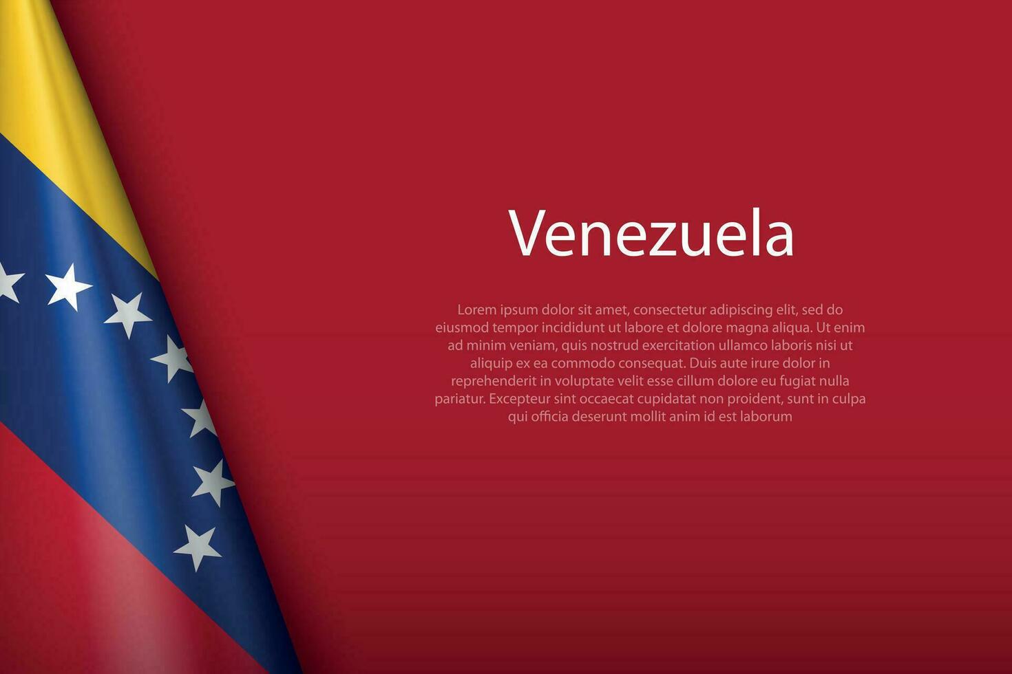 national flag Venezuela isolated on background with copyspace vector