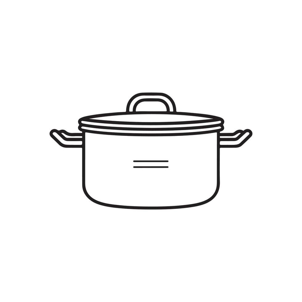 Lineal Cooking Pot vector