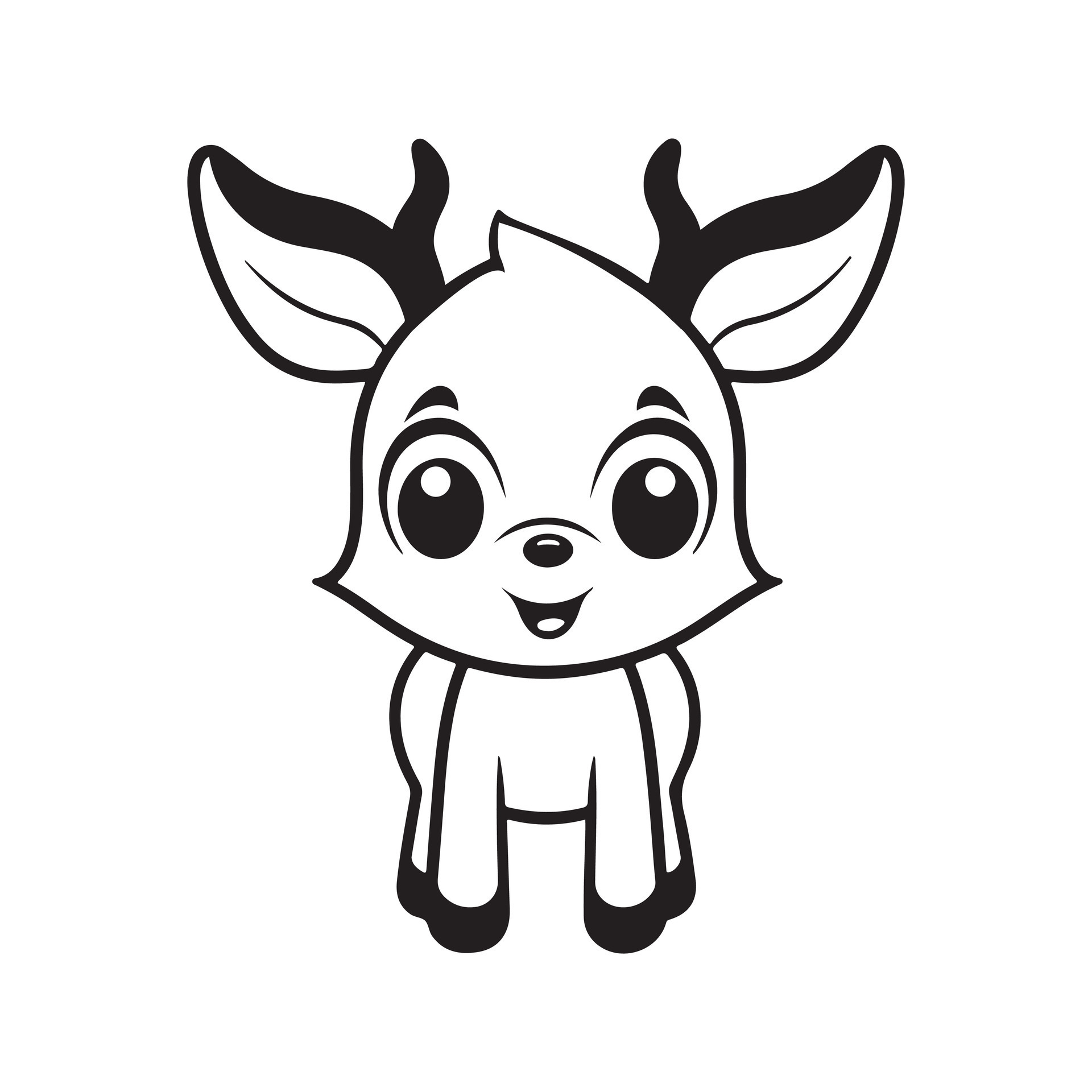 Black and White Rudolph Vector 28649187 Vector Art at Vecteezy