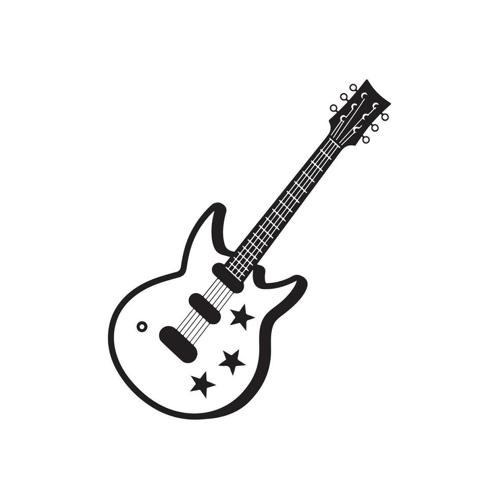 guitarra forma vector