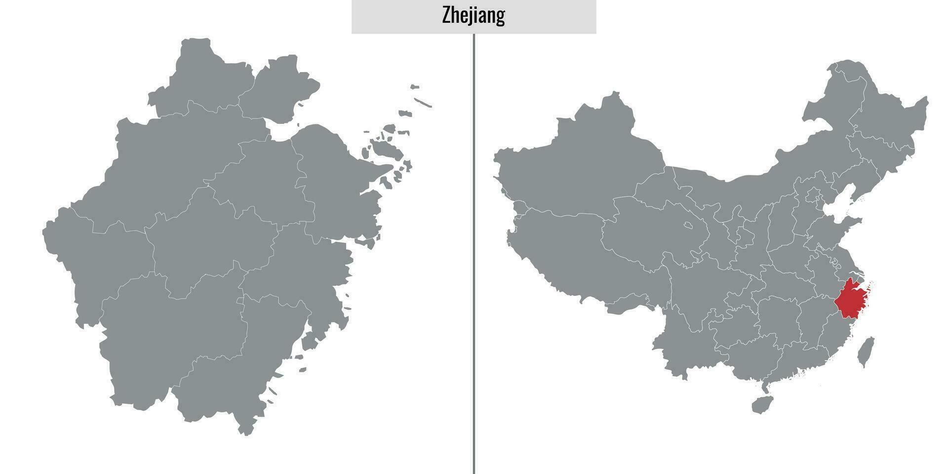 mapa provincia de china vector