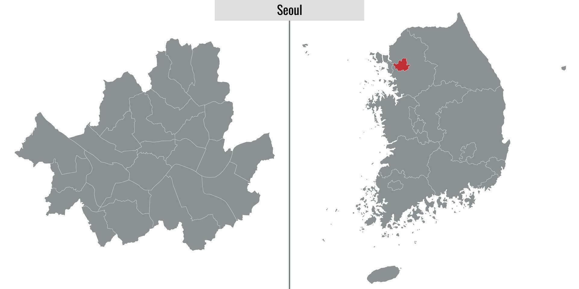 map state of South Korea vector