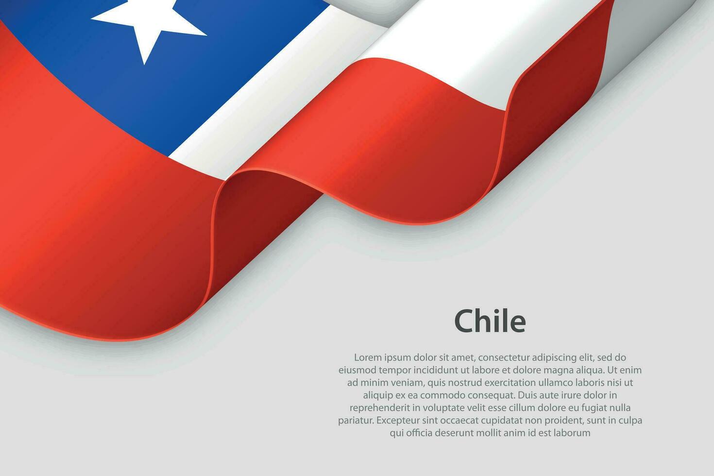 3d cinta con nacional bandera Chile aislado en blanco antecedentes vector