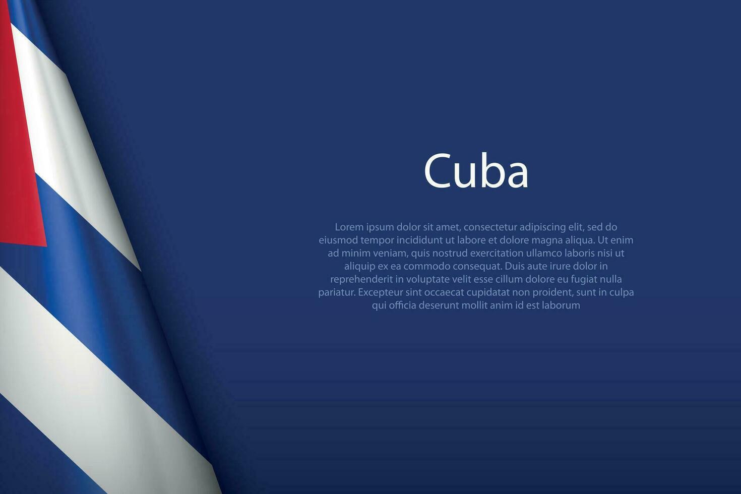 national flag Cuba isolated on background with copyspace vector