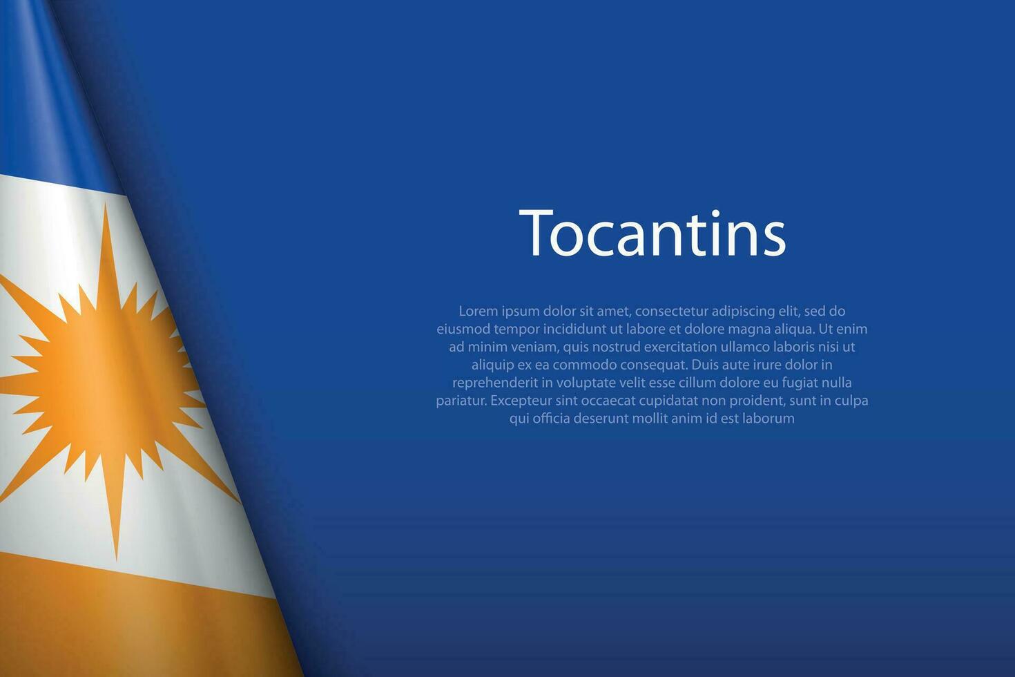 bandera tocantins, estado de Brasil, aislado en antecedentes con copyspace vector