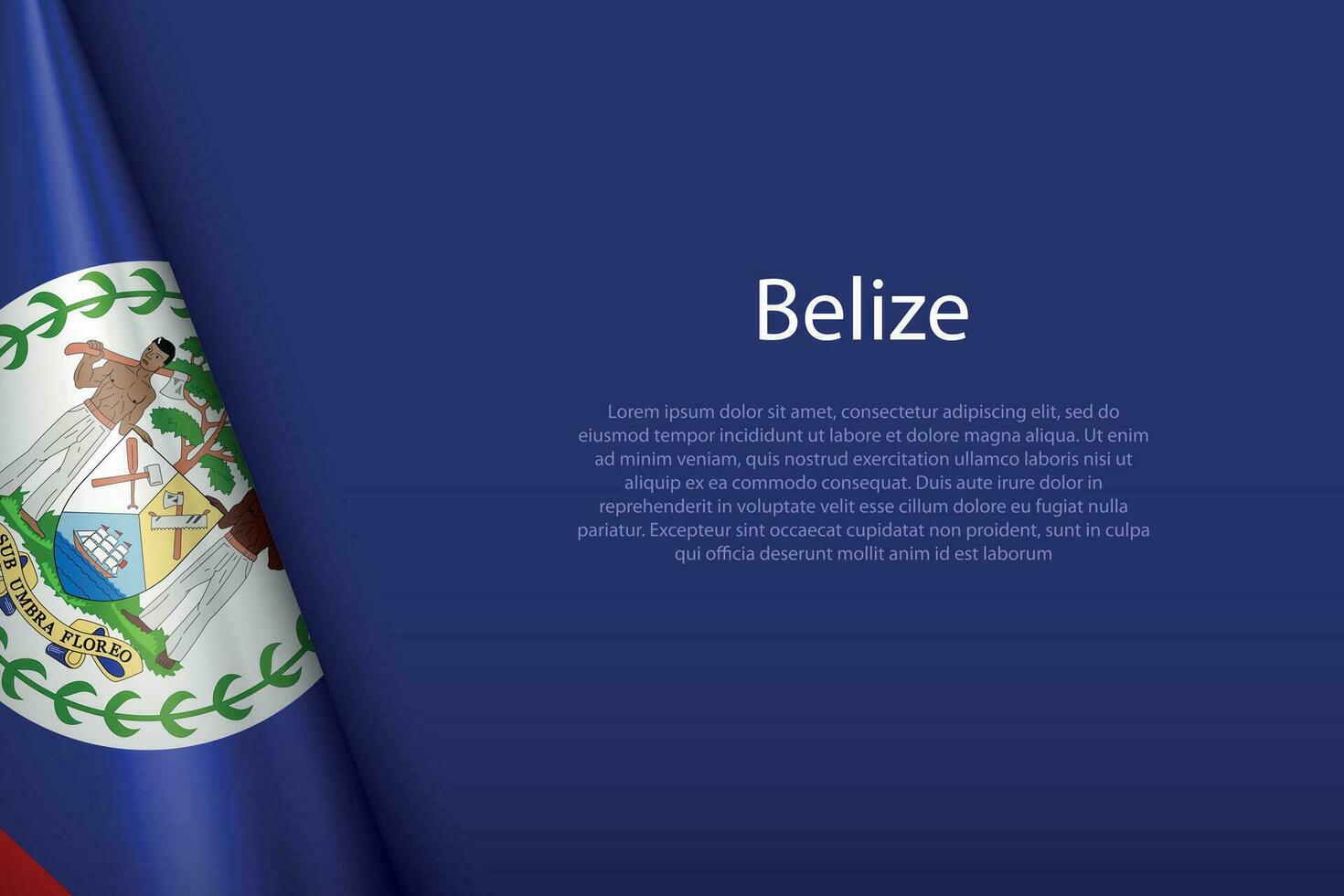 nacional bandera belice aislado en antecedentes con copyspace vector