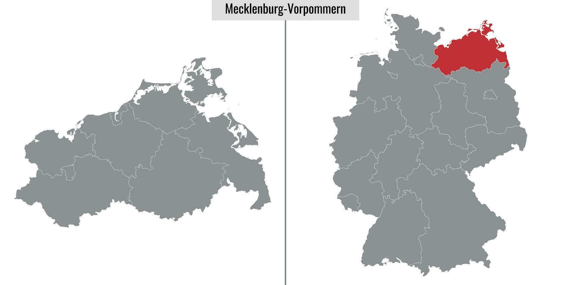 mapa estado de Alemania vector